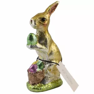 Rachel Zoe grande finto cioccolato lamina oro coniglietto figura Pasqua - Foto 1 di 3