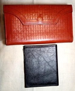 Princess & prince Gardner Genuine Cowhide Trifold & black bifold wallet - Picture 1 of 8