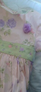 Hartstrings Vintage Girls size 5 Green Floral Summer Dress 100% cotton - Picture 1 of 9