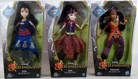 Disney Descendants LOT OF 3 Genie Chic EVIE MAL FREDDIE Isle of Lost doll 11" Cover
