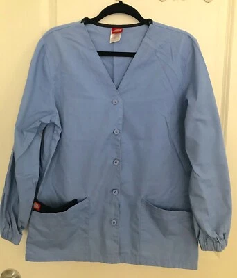 Dickies Scrubs Women's Warm Up Jacket Baby Blue Size S - Image 1 of 4