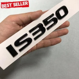 Gloss Black For 2014-2024 IS 350 IS350 Letter Emblem Rear Trunk Sticker Badge 1x - Picture 1 of 4