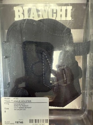 Bianchi 4750 Ranger Triad Ankle Holster Black, Size 08, Right Hand 19746 Bianchi - Image 1 of 2