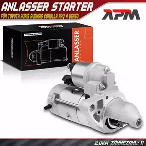 Anlasser Starter 2,0 KW für Toyota Auris Avensis Corolla RAV 4 Verso 2.0L 2.2L - Bild 1 von 8