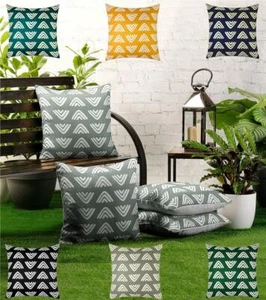 4er Pack Wasserdichte Garten Kissenbezüge Boho Pfeil Design 18 Zoll 45 cm Quadrat - Bild 1 von 26