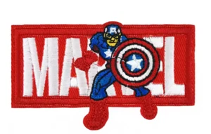 CAPTAIN AMERICA - Superhero Marvel - Red Embroidered Sew/Iron On Patch - Picture 1 of 2