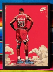 Framed CHICAGO BULLS NBA Basketball Poster MICHAEL JORDAN - 84cm x 59cm x 3cm - Picture 1 of 4