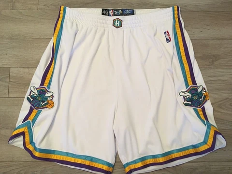New Orleans - Charlotte Hornets Reebok NBA Authentics Game Issued Shorts 46 Cover