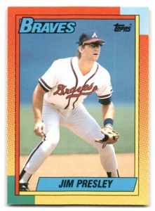 Jim Presley 1990 Topps Traded #98T Atlanta Braves BASEBALL