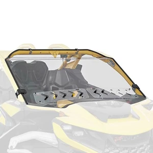 KEMIMOTO UTV Vented Windshield Front Windscreen PC for Can Am Maverick R 2024+ - Picture 1 of 11