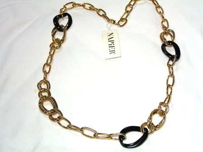 Napier Color Oro & Nero Lucite Graduato Design Catenina - Immagine 1 di 4