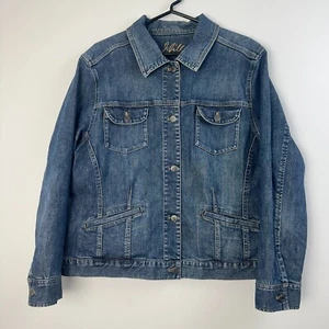 Chaqueta para mujer Jill XL Trucker azul lavado suave denim occidental cuadrada elástica relax - Imagen 1 de 11