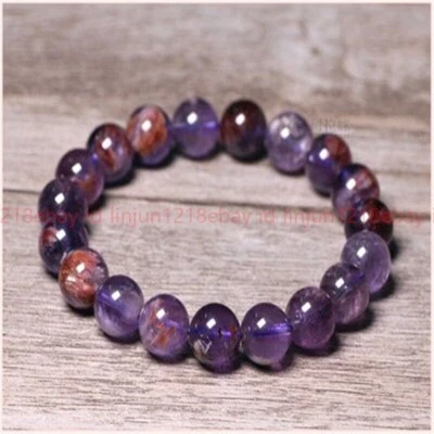 Pulseira de contas de cristal Super Seven Melody Stone Super 7 proteção contra cura 10mm - Imagem 1 de 4