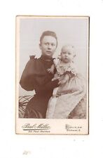 CDV Foto Feine Dame mit Baby - Berlin 1896