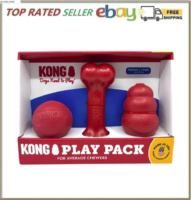 KONG Classic Dog Toys, 3 Count, New,  Free Shipping. - Image 1 of 2