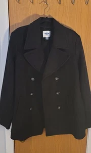 Old Navy Zweireiher Erbsenmantel in schwarz - Größe XL - Bild 1 von 2