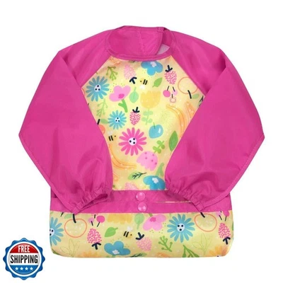 Babero manga larga fácil de usar green sprouts | Protección impermeable | Flipped Poc Foto 1 de 4