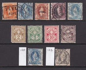 Switzerland Scott #105/122 - High Cat Values - 1905/1907 - Mint and Used - Picture 1 of 2