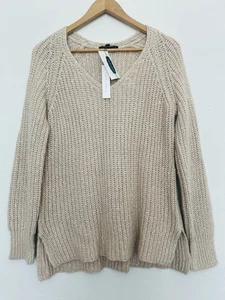 Sanctuary Oversize Rippstrick Pullover Gr. M Grobstrick V-Ausschnitt lässig Schlitz Saum Boho - Bild 1 von 8