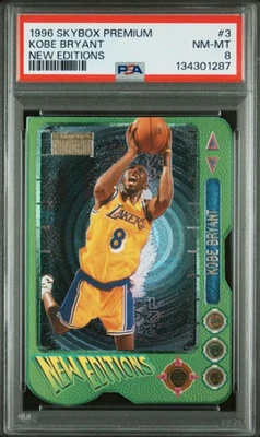 Kobe Bryant 1996-97 SkyBox Premium Novas Edições Rc PSA 8 Die Cut #3 - Imagem 1 de 2