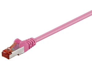 3 câbles réseau CAT 6 S/FTP ; CAT 6-0015 S/FTP PIMF MAGENTA 0,15 m - Photo 1/1