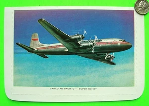 CA 1950 Canadian Pacific Airlines Super DC-6B CARTA/CARPETA POSTAL SIN USAR - Imagen 1 de 7