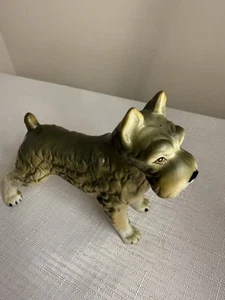 Vtg Porcelain Standing Schnauzer Terrier Dog Figure Unmarked - Picture 1 of 4