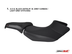 BMW R1200 GS 2004-2013 air Cool MotoK Seat Cover B D434/1 anti slip race white - Picture 1 of 5