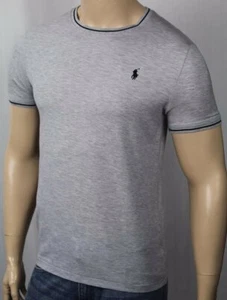 Polo Ralph Lauren Grey Custom Slim Mesh Polo Shirt Collarless NWT - Picture 1 of 1
