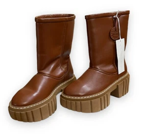 Stella Mccartney Women Boots Size 40 Brown New - Picture 1 of 9