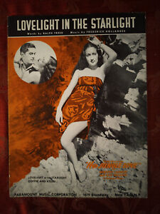 1938 Sheet Music Lovelight in the Starlight Dorothy Lamour Ray Milland