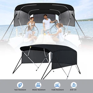 KAKIT 4 Bow BIMINI TOP Boat Cover Canvas - 8ft Long | 54" Height | 91"-96" Width - Picture 1 of 12