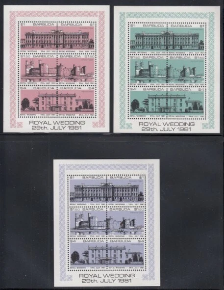 Hojas de recuerdo BARBUDA Royal Wedding MNH Foto 1 de 1