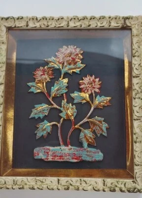 Four Seasons Vintage 3 D Molded Sheet Plastic Picture Floral Wall Hanging.... - Image 1 of 4