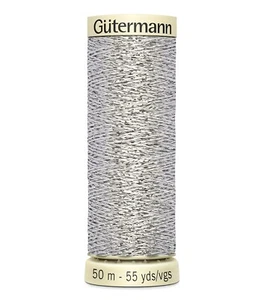 Gutermann Sparkle Metallic Thread 50m/55yd-Silver - Picture 1 of 1