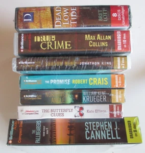 Lot, 7 BRAND NEW Mystery Audiobooks, CD, Unabridged, Krueger, Crais, Cannell ++ - Picture 1 of 2