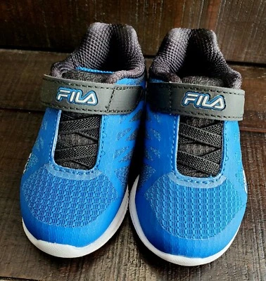 Infant Toddler Boys Fila Fantom 6 Strap Shoes Size 4 Blue Brand New In Box - Image 1 of 4