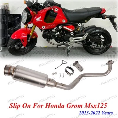 Sistema de escape completo antideslizante para motocicleta Honda Grom Msx125 13-22 con DB Killer Foto 1 de 4