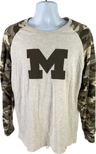 Colosseum Men’s Beige Camouflage U of M Michigan Long Sleeve Shirt - L - Picture 1 of 3