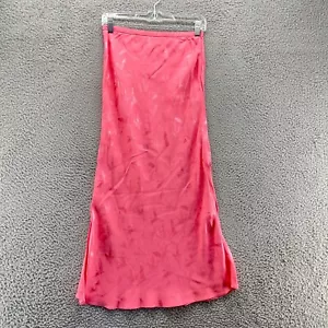 Falda Maje para mujer 36 rosa línea A falda abertura cierre de cremallera sedosa nueva $295 - Imagen 1 de 7