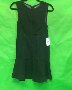 Free People Women’s Black Sleeveless Black Denim Dress Size 0 - Picture 1 of 9