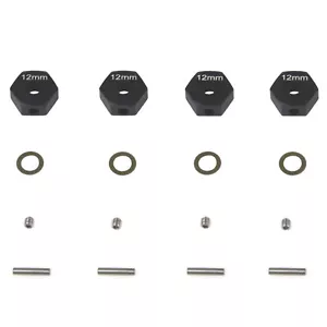 Adattatore trasmissione esagonale mozzo ruota alluminio 12 mm per auto radiocomandata Tamiya TT01/TT02/CC01/CC02 - Foto 1 di 5