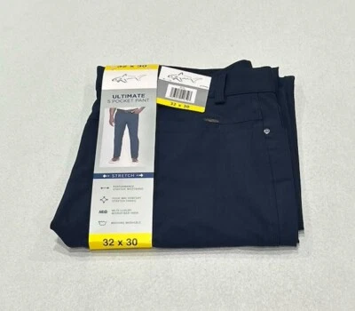 Pantalones de lujo Greg Norman para hombre de microfibra Ultimate de 5 bolsillos, azules, talla 32X30 Foto 1 de 3