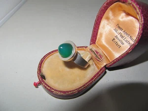 Ring Chrysopras 925 Silber Design Paul Rath Magdeburg Gr. 17,25 / 54 __ 1960er - Bild 1 von 13