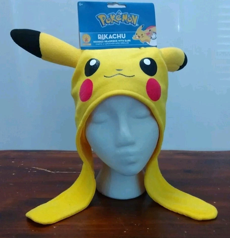 Pikachu Pokémon Hallween Disfraz Con Capucha Tocado, Orejas y Cola Conjunto Juvenil Amarillo Foto 1 de 4