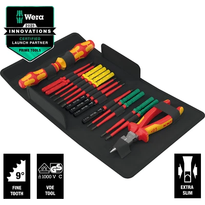 Wera Kraftform Kompakt VDE 17 Extra Slim 2 Tool Finder Insulated Screwdriver Set - Image 1 of 4