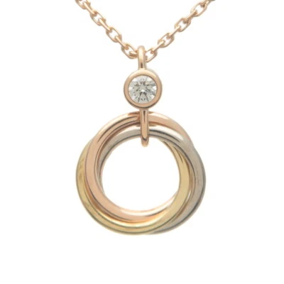 Collar Cartier Baby Trinity 1P Diamantes Oro Amarillo K18 Oro Blanco Oro Rosa Foto 1 de 4