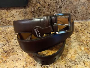 Cintura uomo Croft&Barrow taglia:40 marrone con similpelle nera larghezza 1 1/4" - Foto 1 di 30