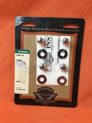 HARLEY DAVIDSON GENUINE TOURING CHROME WINDSHIELD DOCKING H/W 57280-06 - Image 1 of 4