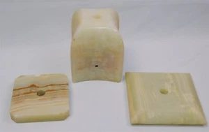 Lámpara de pie antigua de mármol crema y oro con remolino 3 piezas base y espaciadores - Imagen 1 de 14
